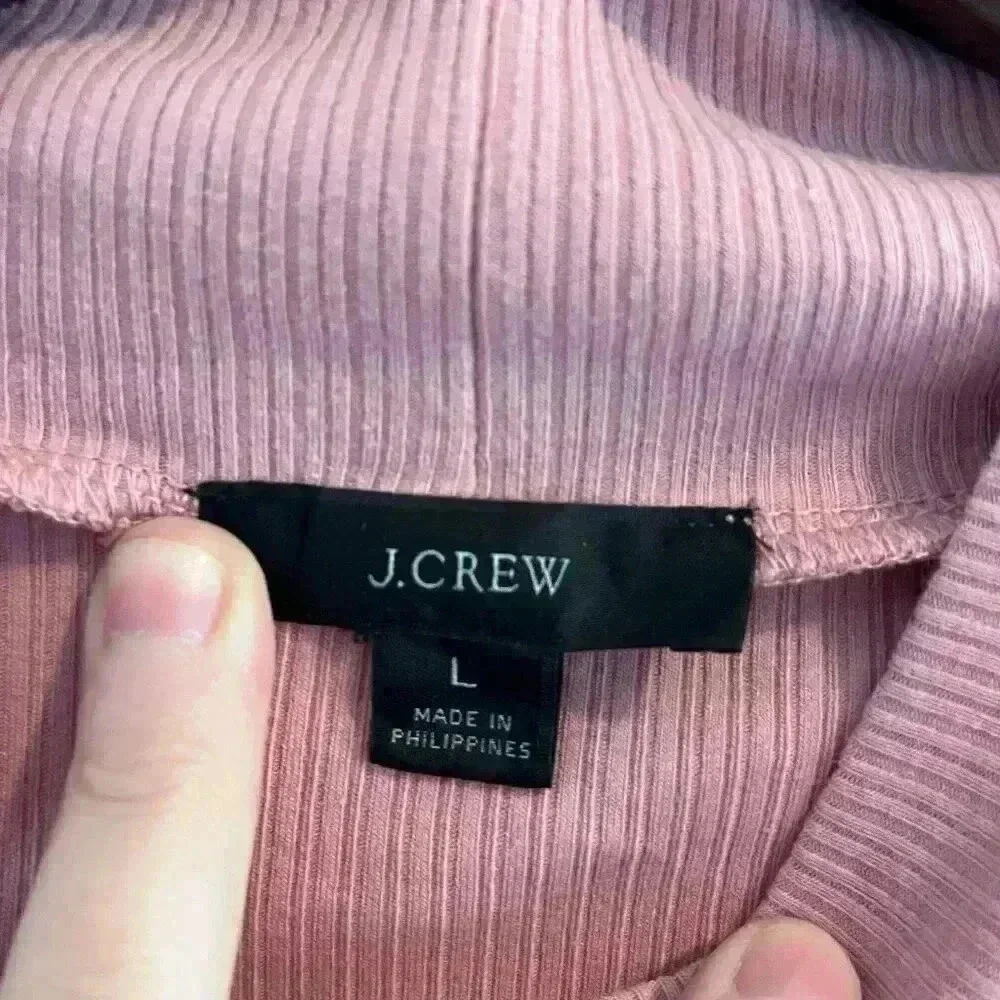 J. Crew ribbed mockneck shirt (SZ L)